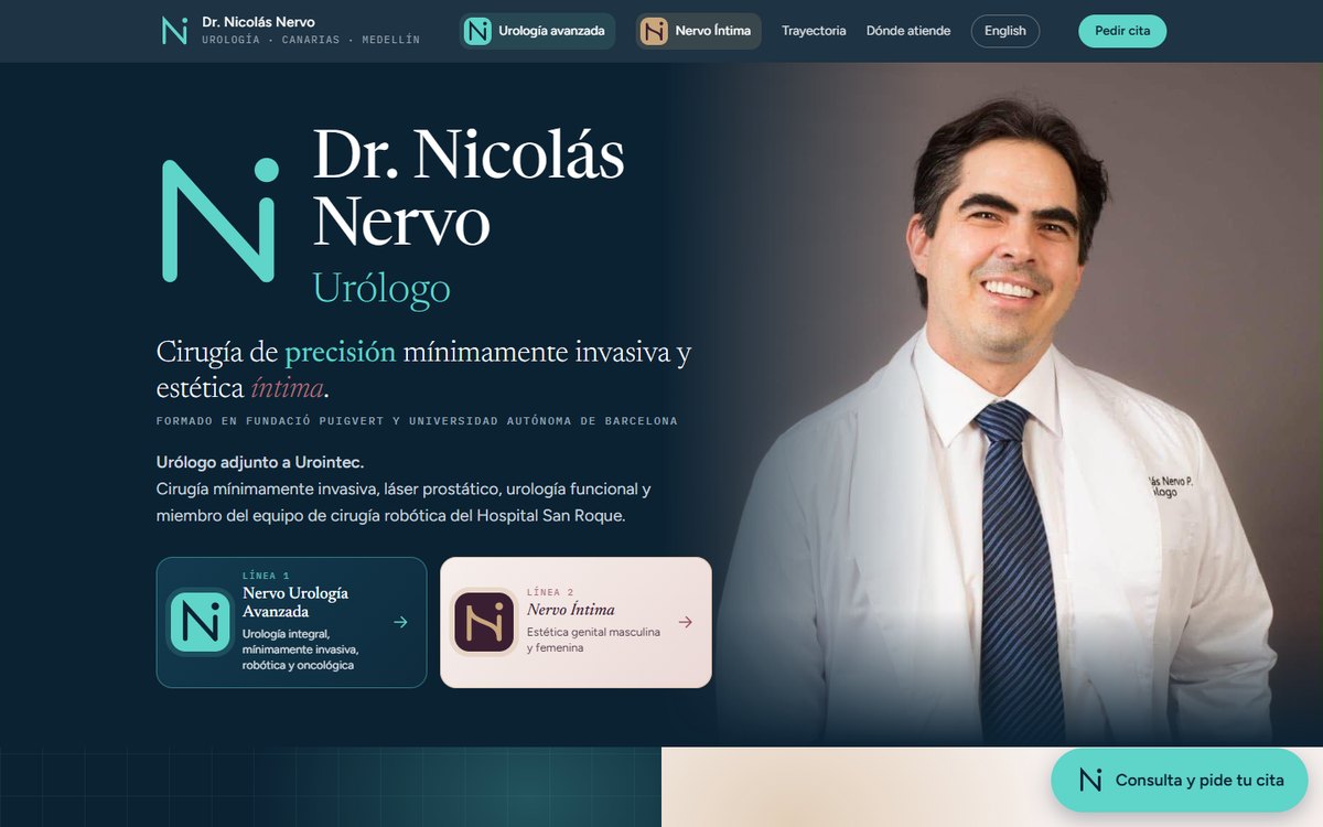 Web del Dr. Nicolás Nervo, urólogo